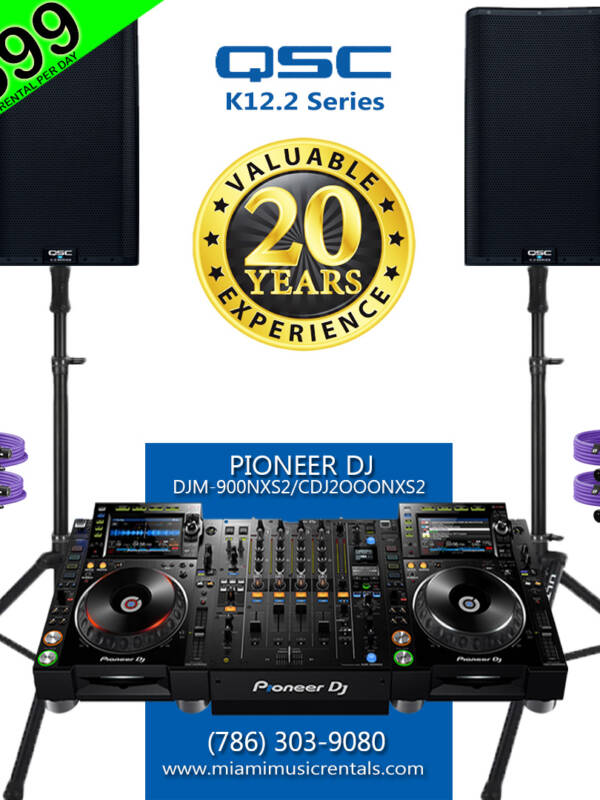QSC K12.2 PIONEER DJM-900NXS2/CDJ2000NXS2 PACKAGE