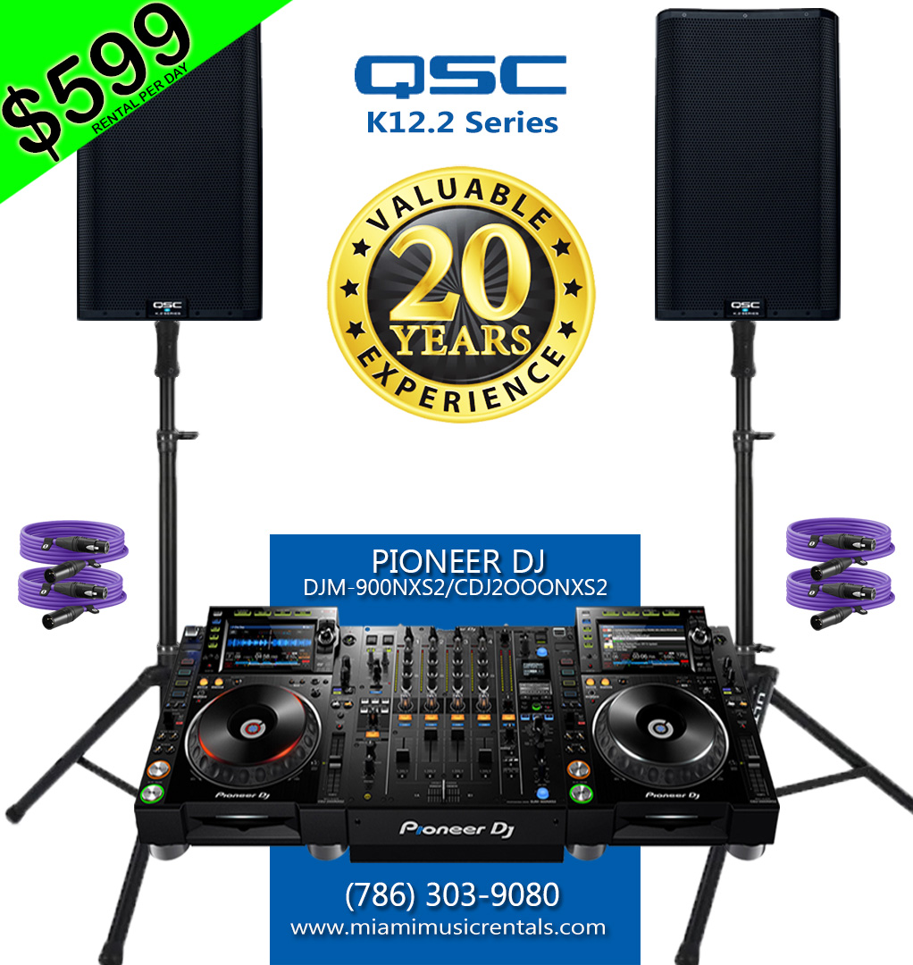 QSC K12.2 PIONEER DJM-900NXS2/CDJ2000NXS2 PACKAGE