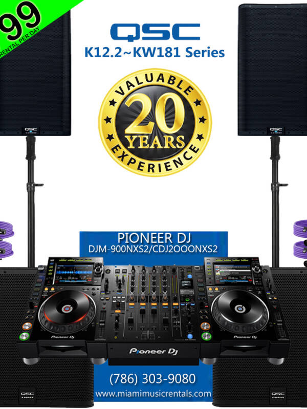 QSC K12.2 KW181 PIONEER DJM-900NXS2/CDJ2000NXS2 PACKAGE