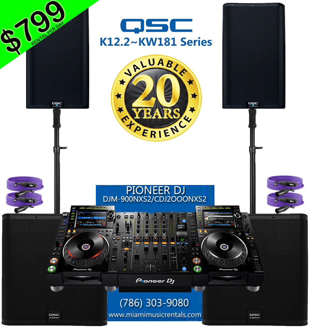 QSC K12.2 KW181 PIONEER DJM-900NXS2/CDJ2000NXS2 PACKAGE